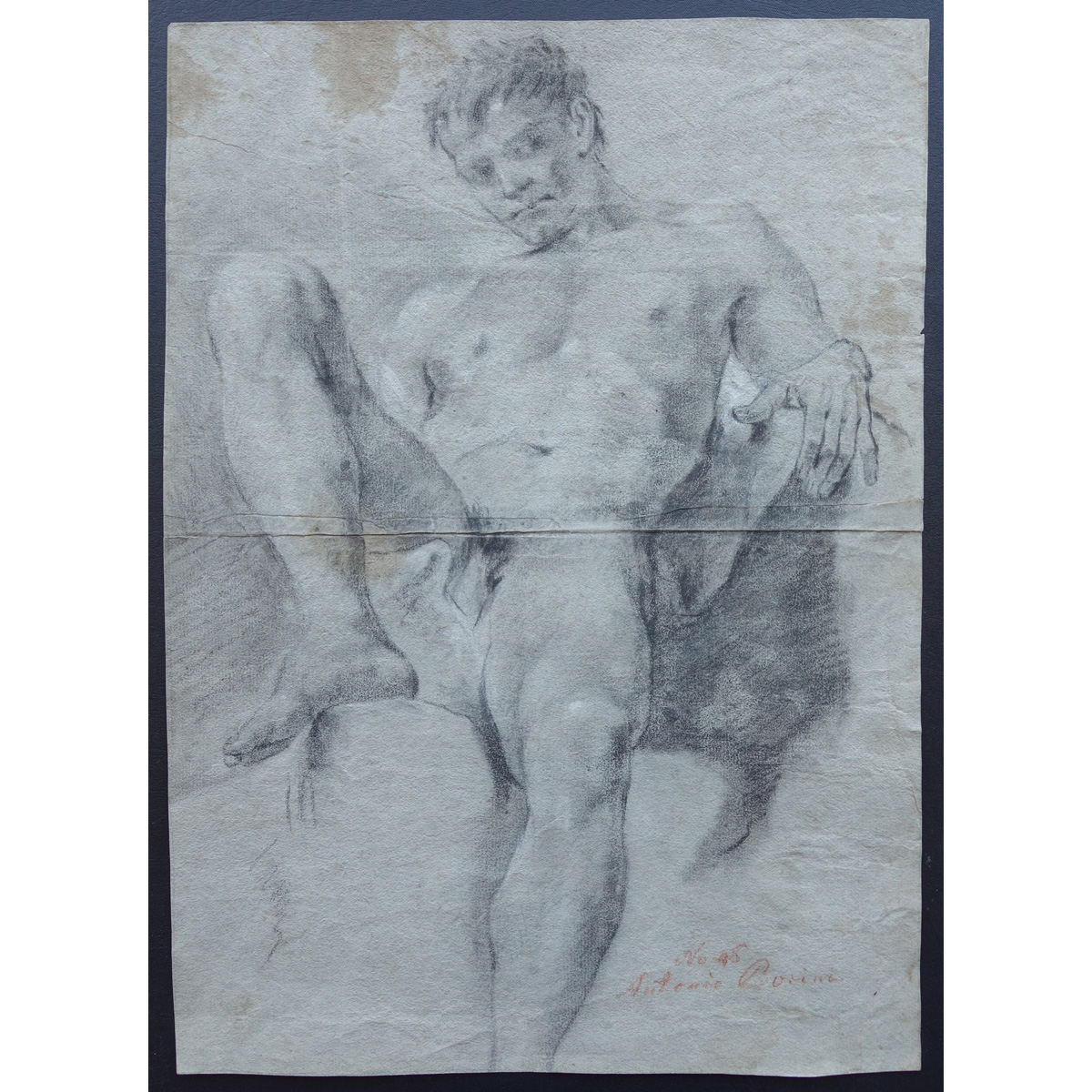 Double-Sided Study of a Male Nude by Giovanni Antonio Burrini