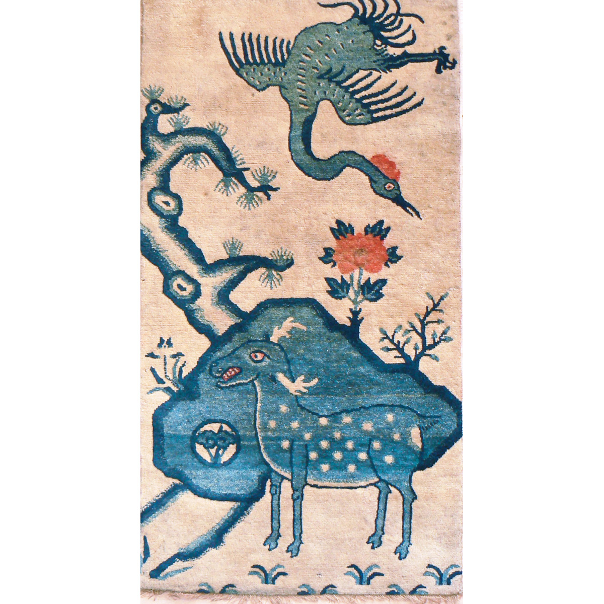 Antique Chinese Baotou Carpet