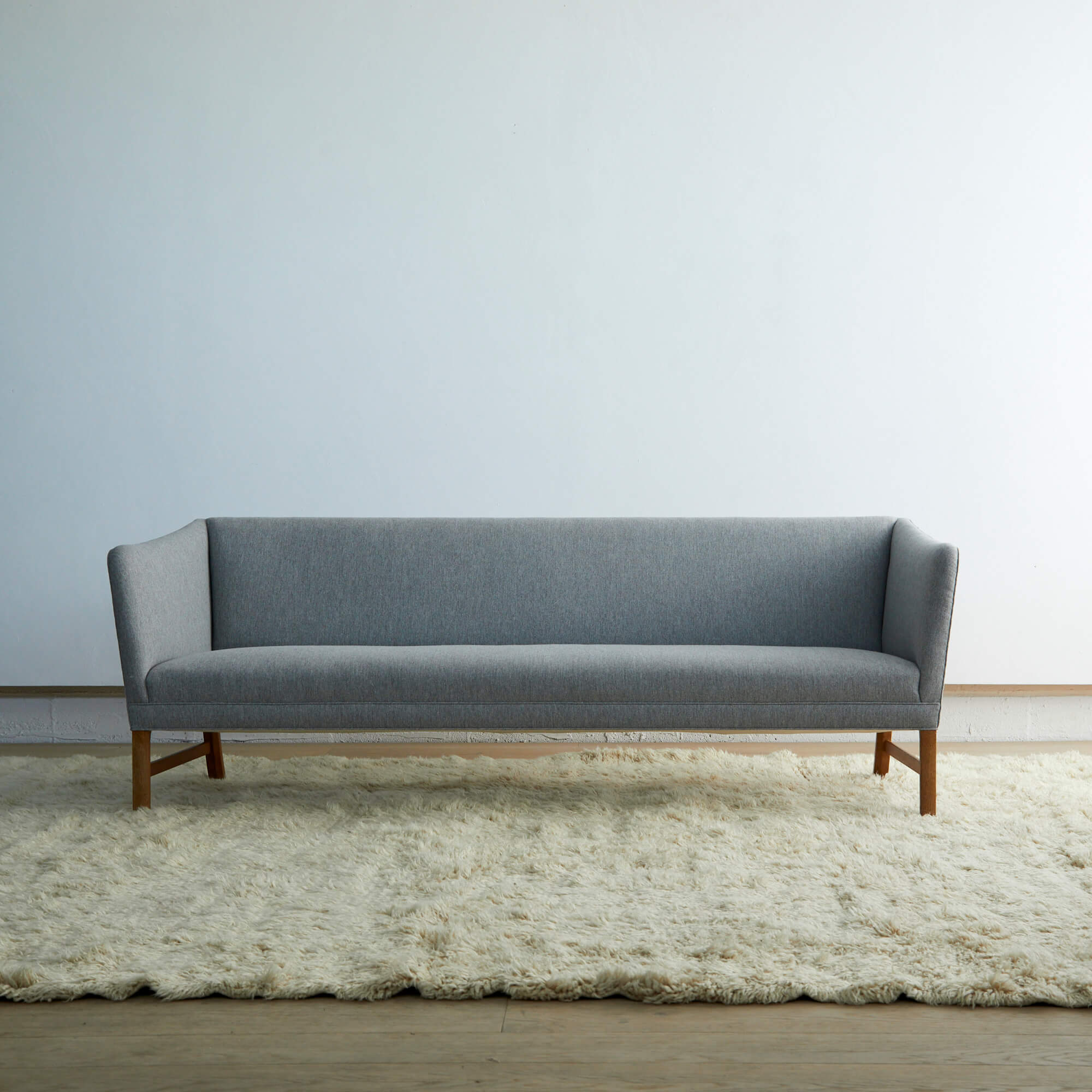 Three-Seat Sofa with Oak Legs by Ole Wanscher