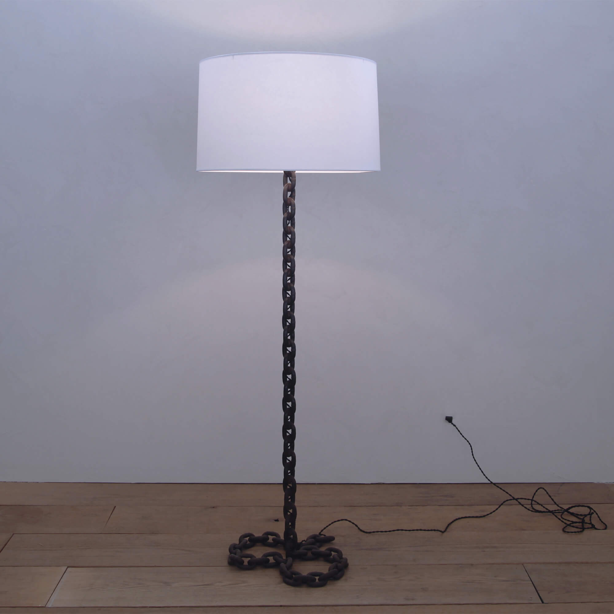 French Iron Chain Link Floor Lamp