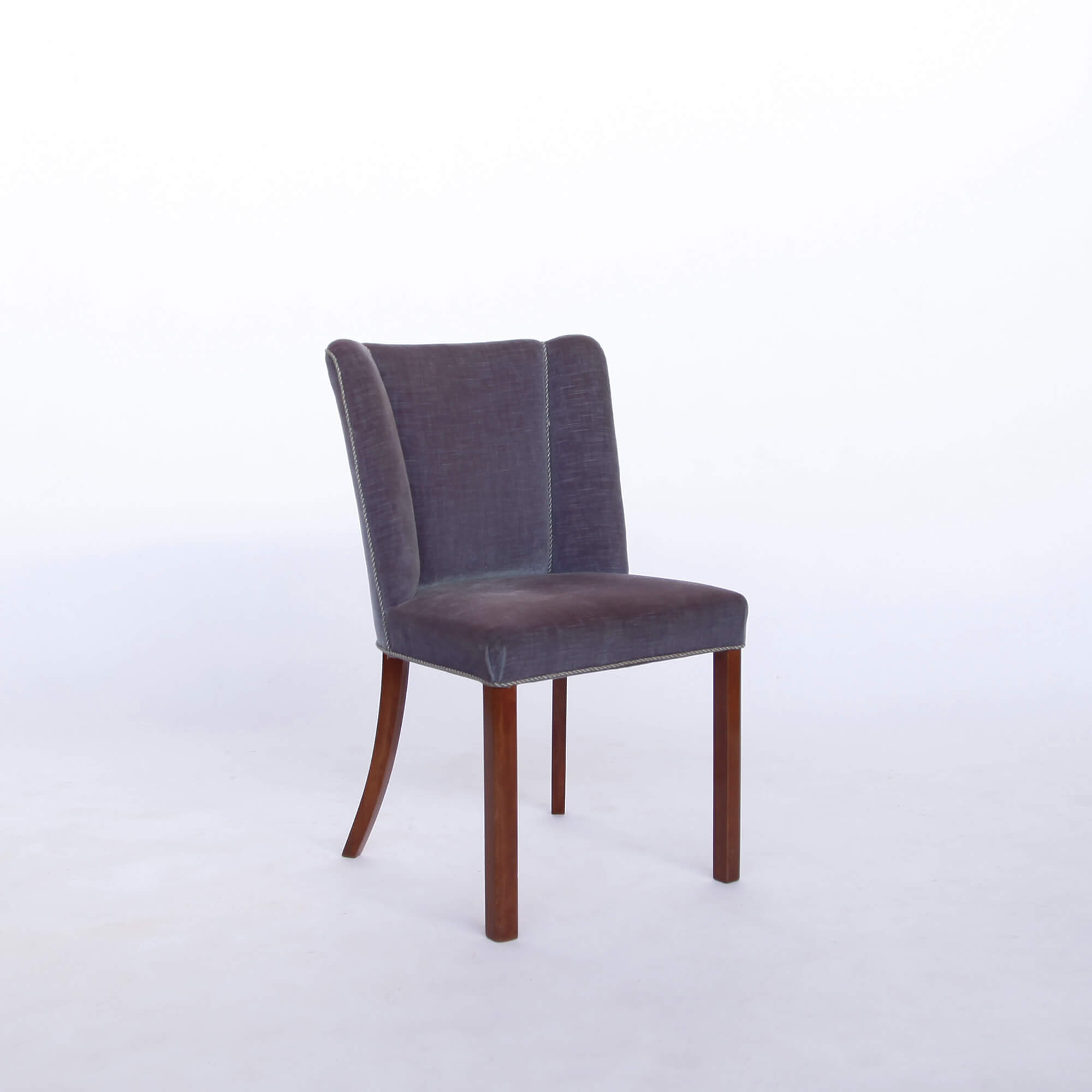 1940s Danish Cabinetmaster Upholstered Side Chair