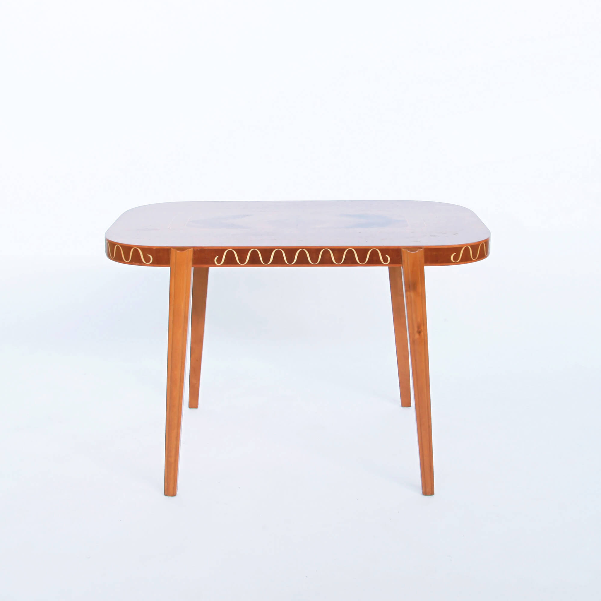 Swedish Moderne Inlaid Mahogany Side Table