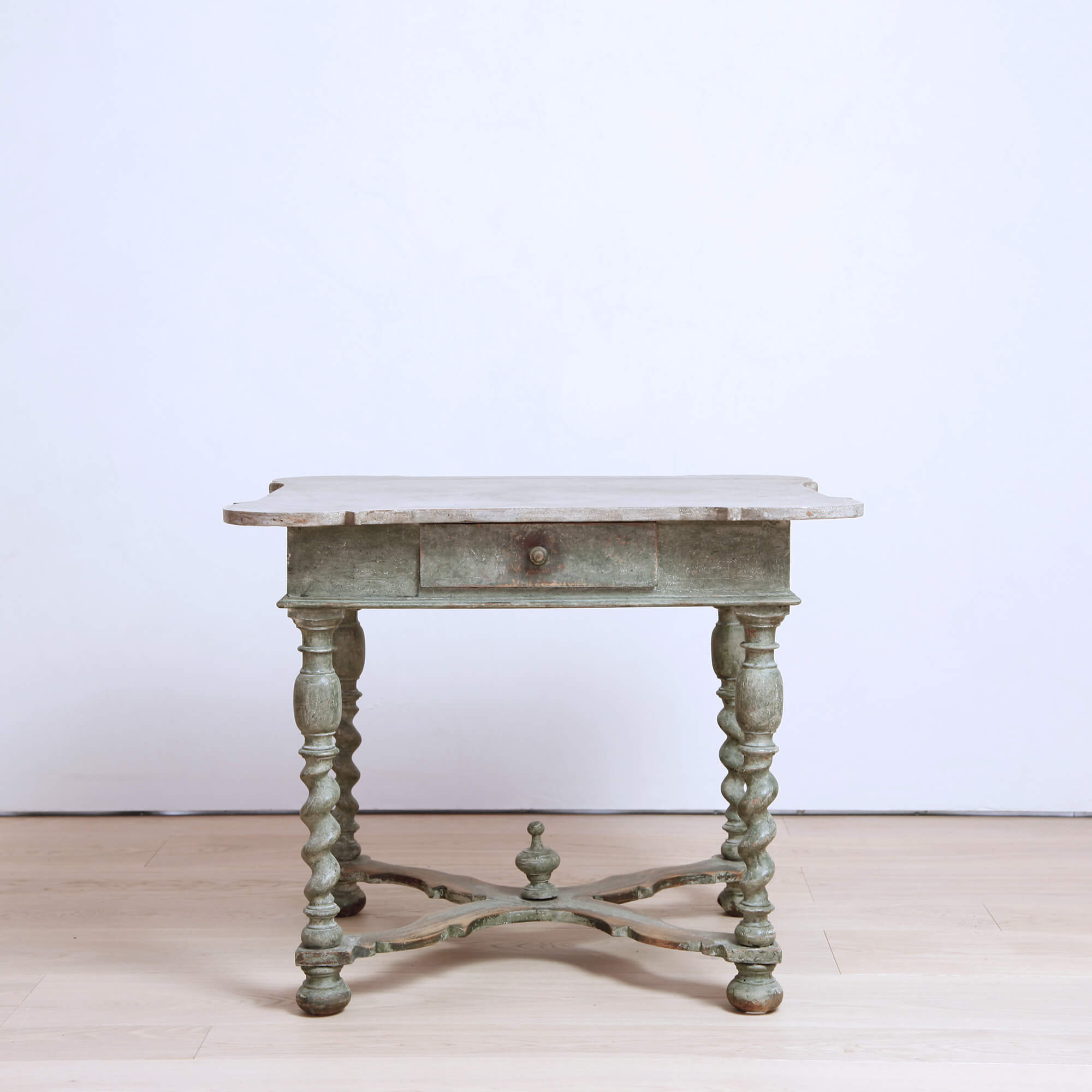 Swedish Baroque Table with Later Paint