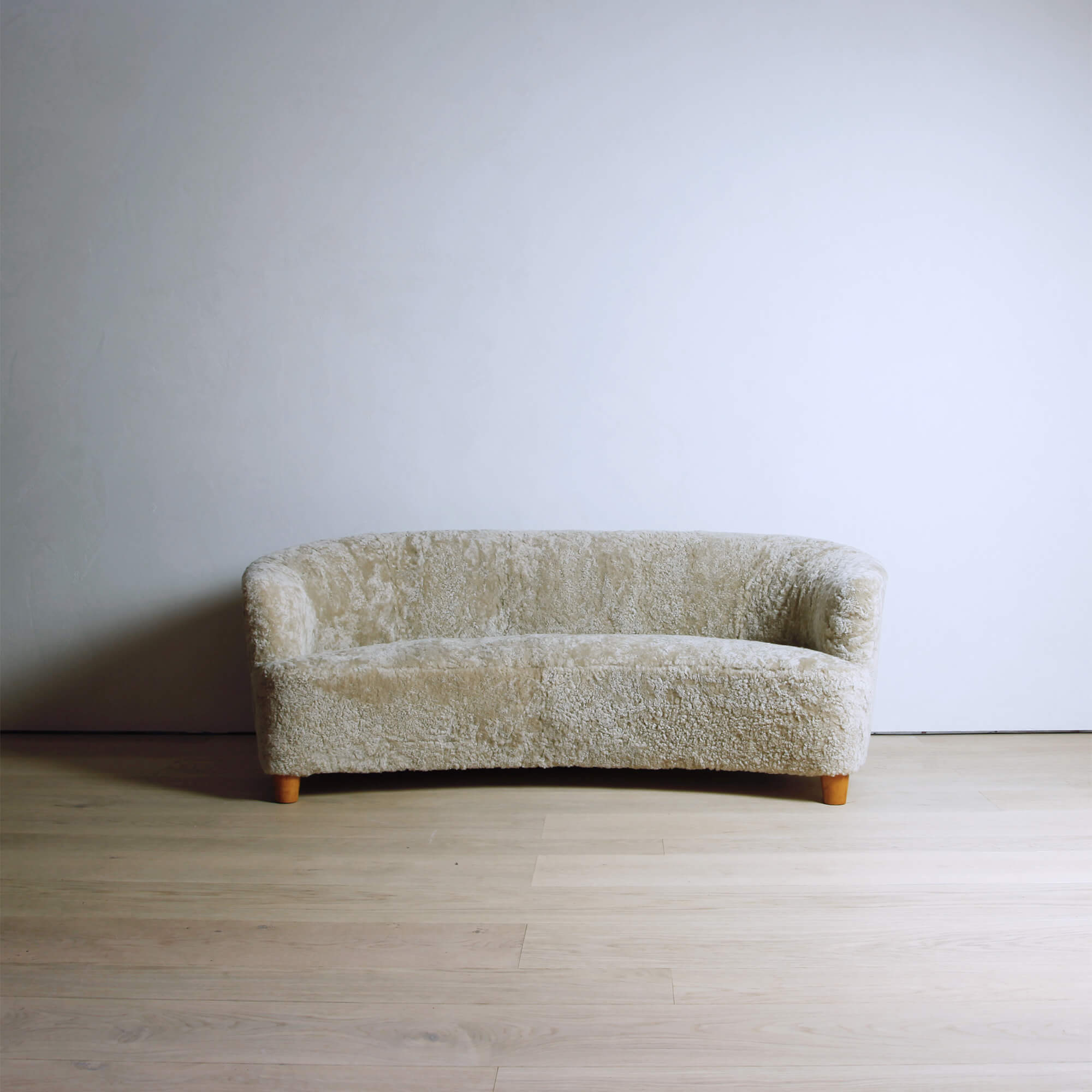 Shearling-upholstered Sofa by Otto Schulz