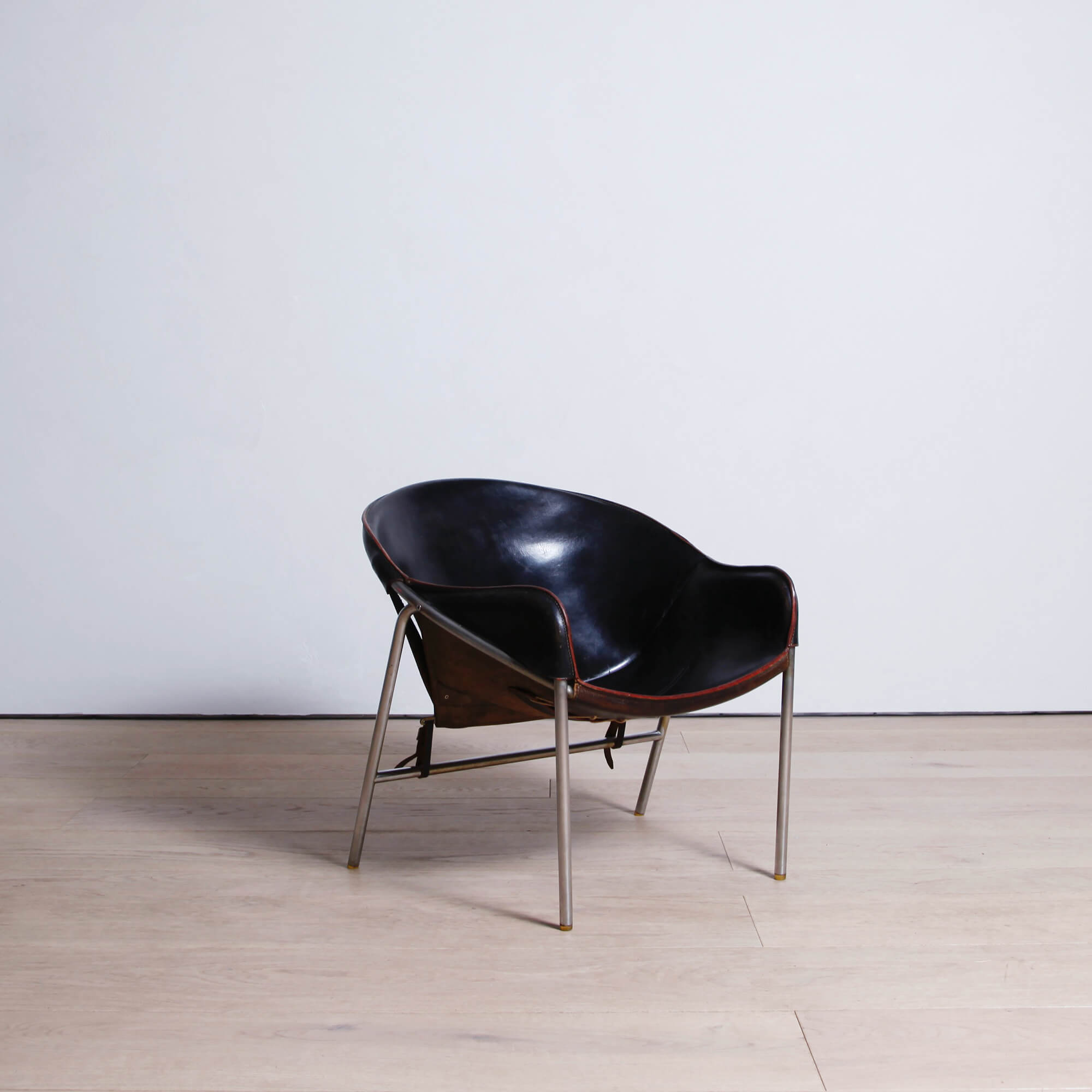 Leather and Chrome Armchair by Erik Ole Jørgensen for Bovirke