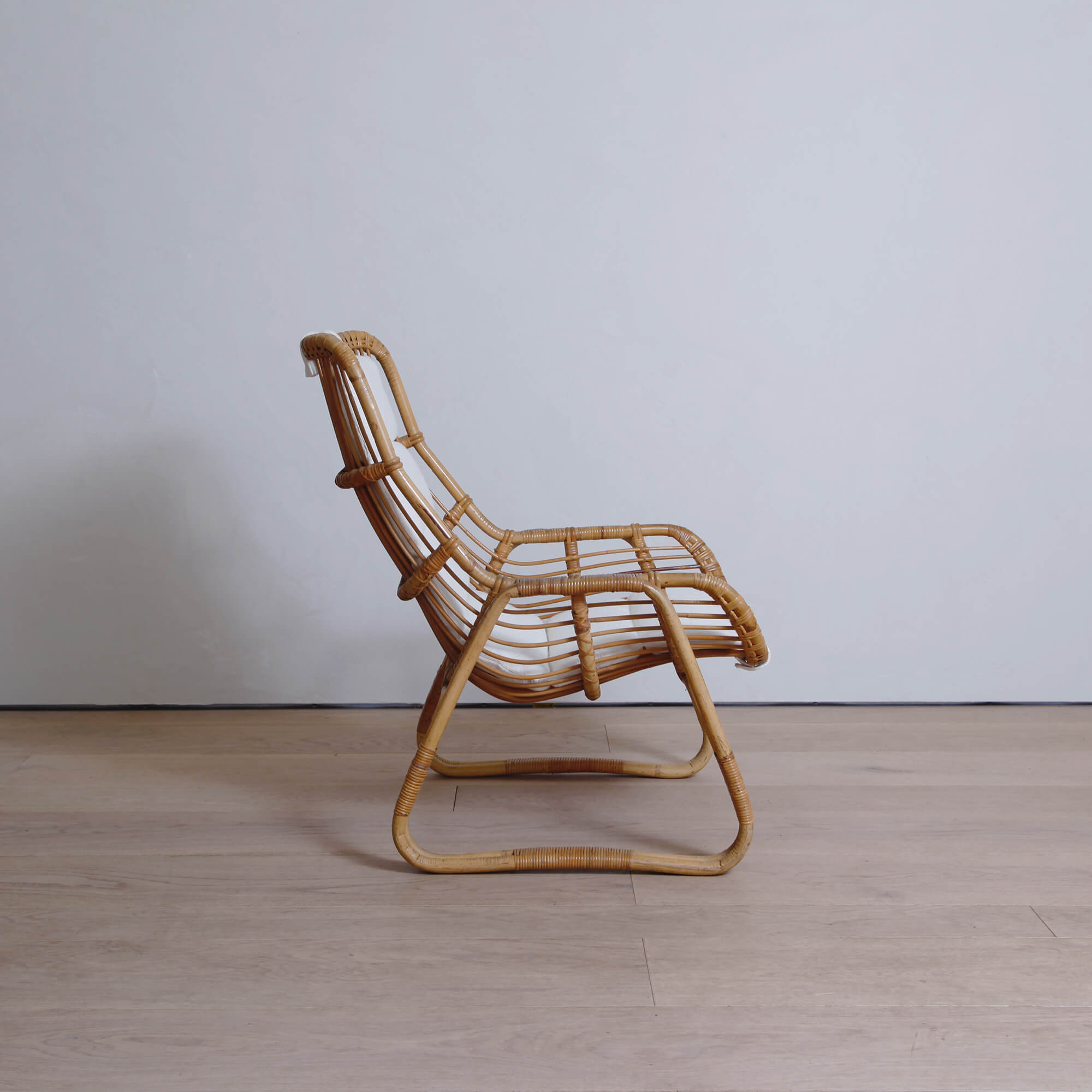 Rattan Lounge Chair by Peter Hvidt and Orla Mølgaard-Nielsen