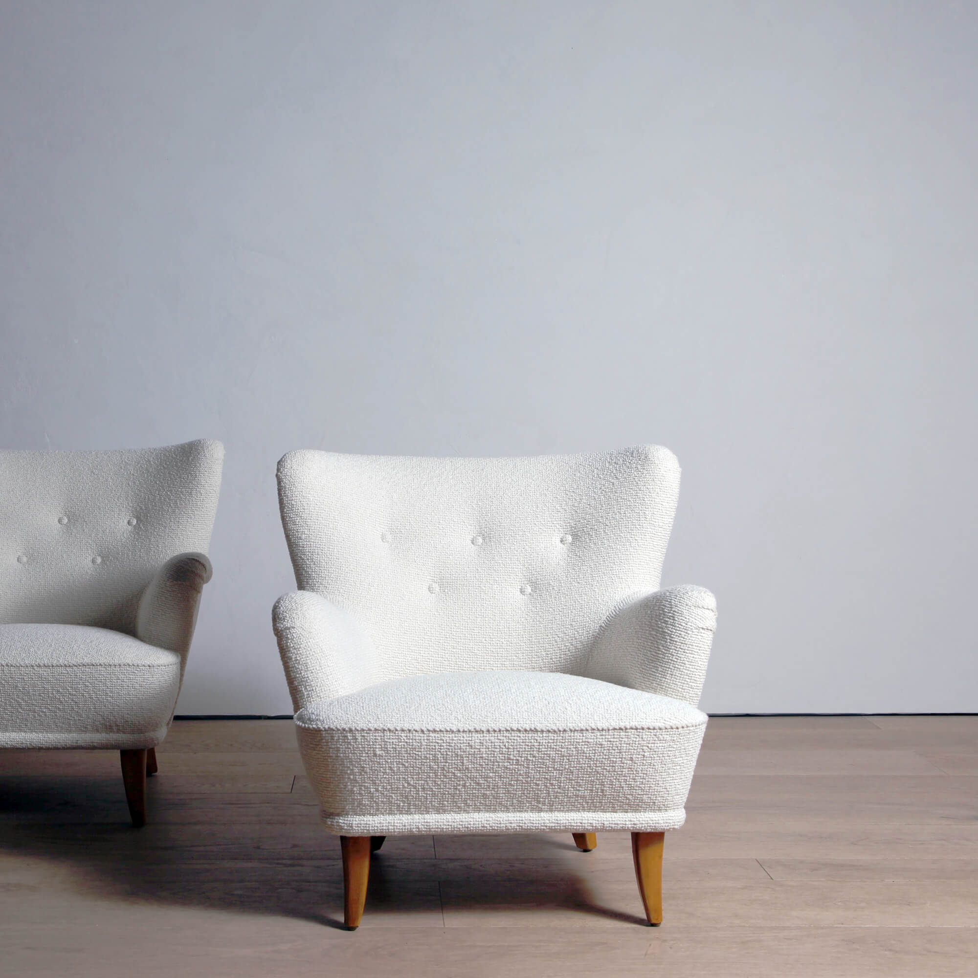 Pair of Laila lounge chairs by Ilmari Lappalainen for Asko