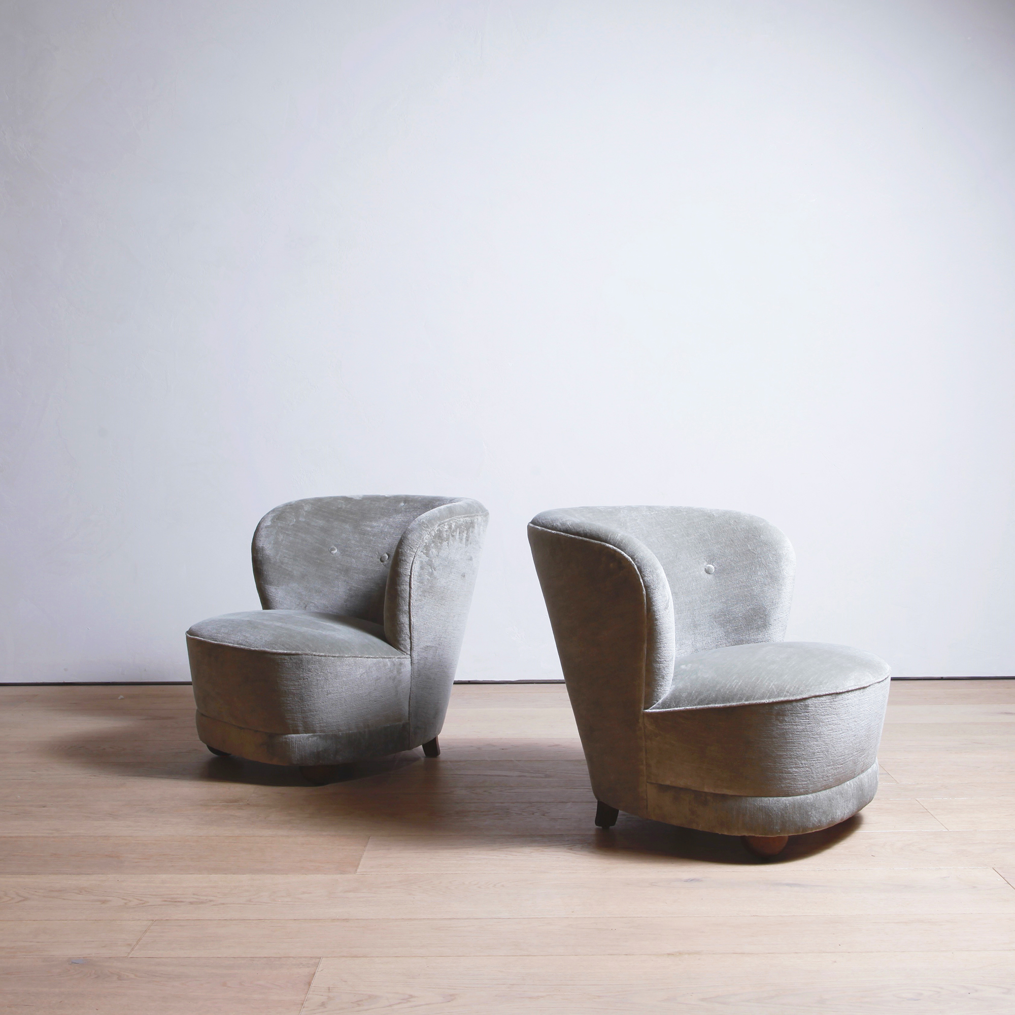 Pair of Danish Cabinetmaker Easy Chairs