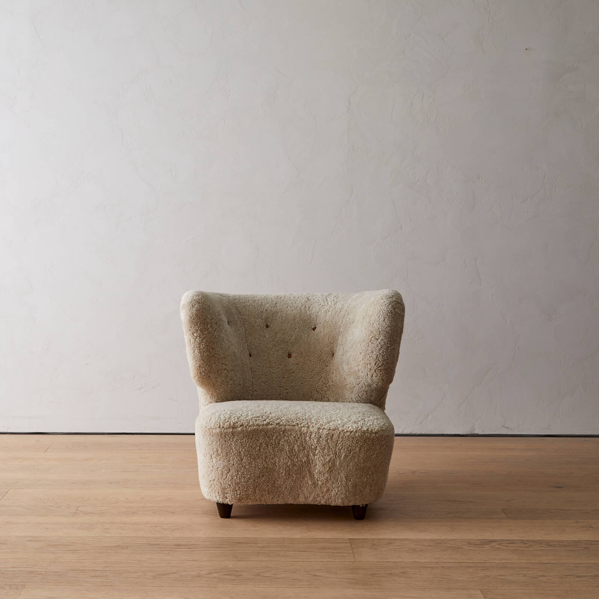 Finnish Cabinetmaker Shearling Lounge Chair