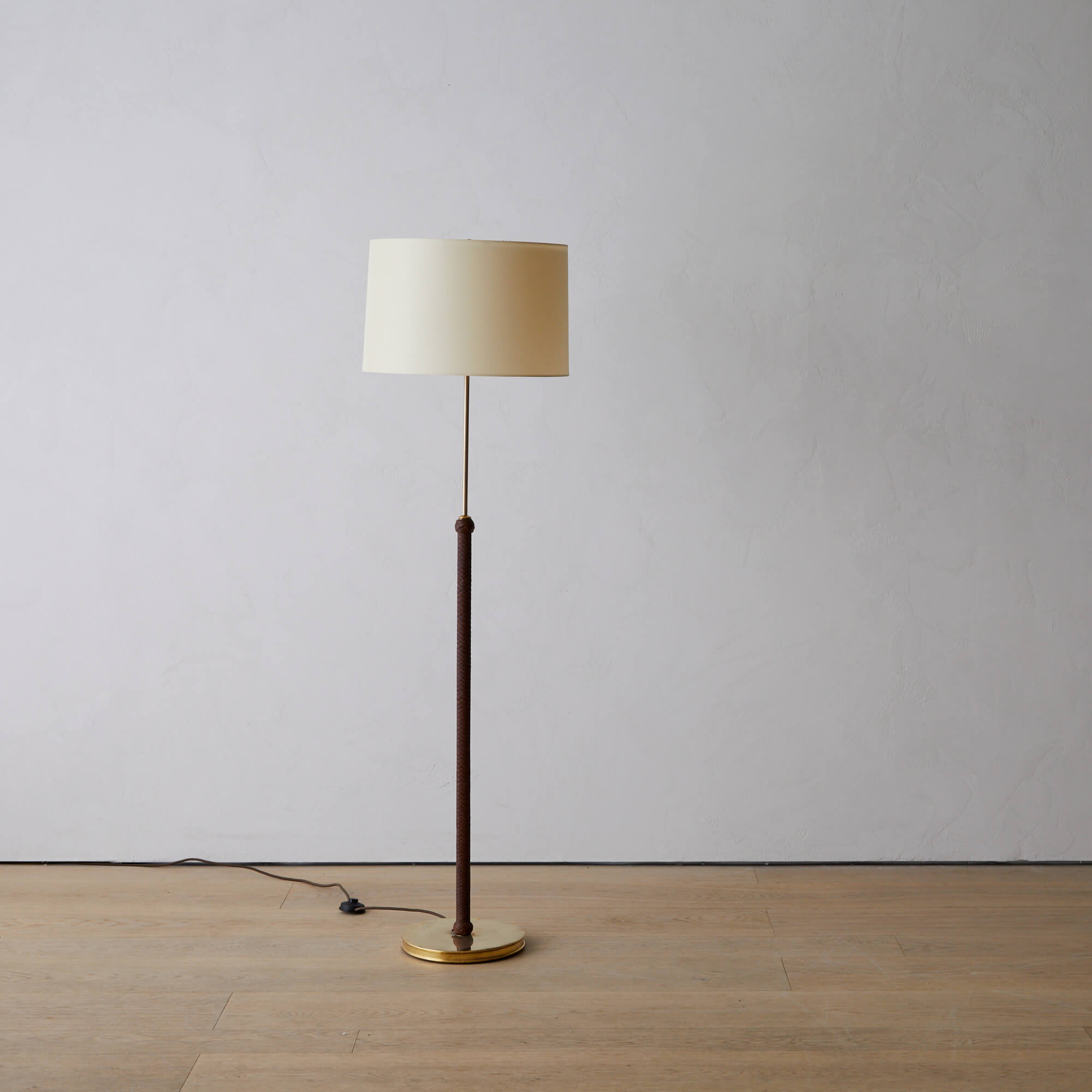 Josef Frank leather-wrapped floor lamp