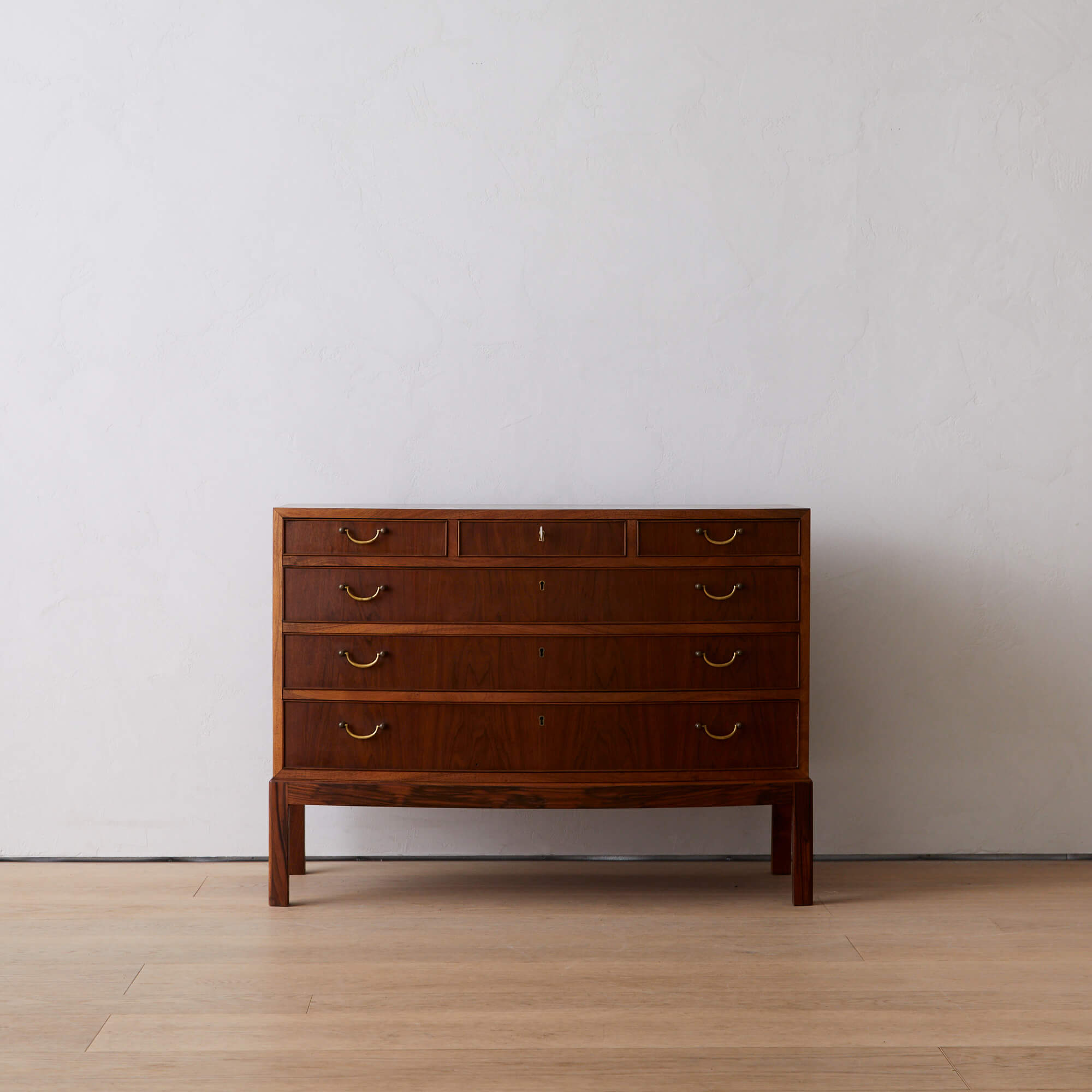 Ole Wanscher Curved Front Chest of Drawers