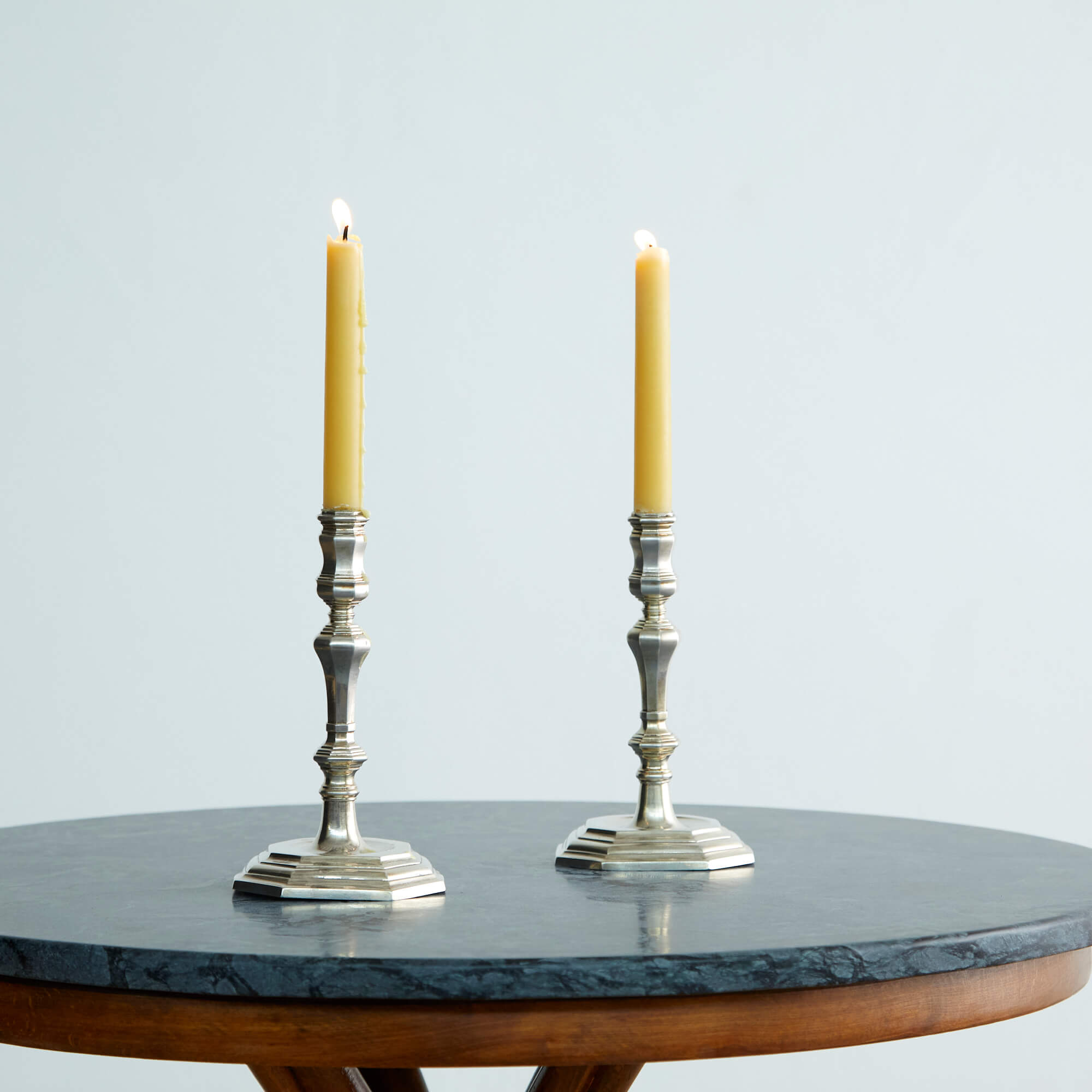 Pair of Louis XV Style Silver Candlesticks