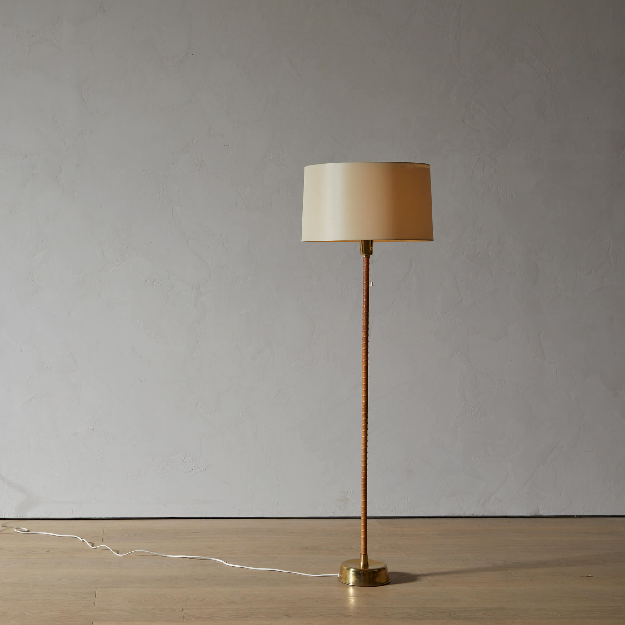 Leather-wrapped Floor Lamp by Lisa Johansson-Pape