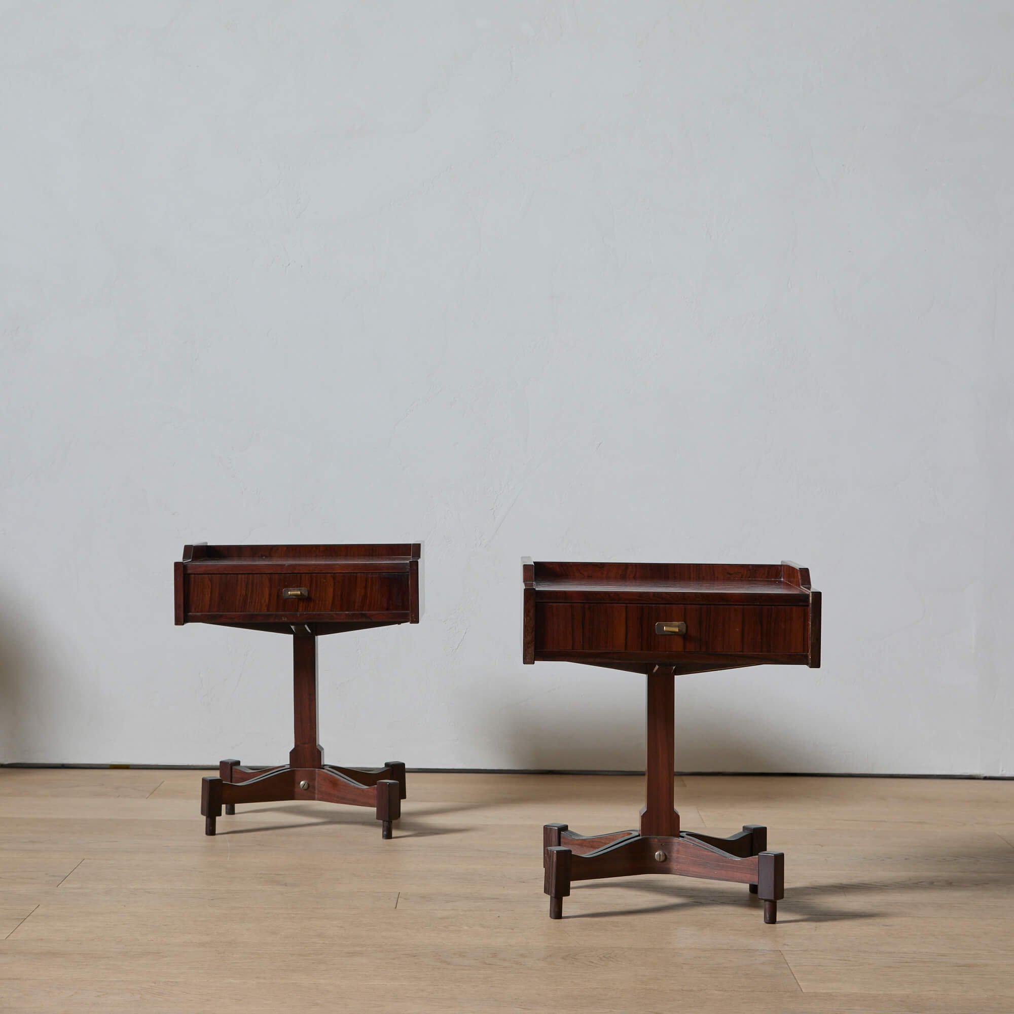 Pair of Rosewood End Tables by Claudio Salocchi