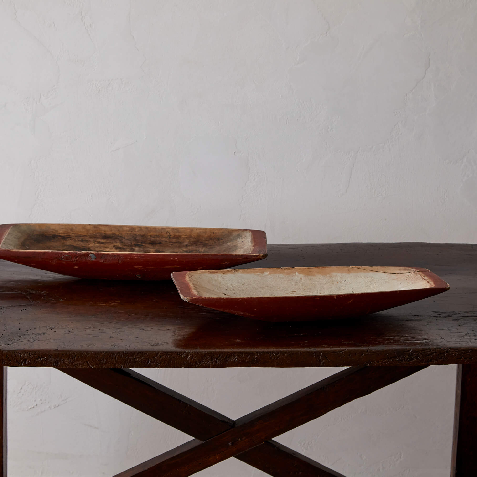 Swedish Hand-Carved Wooden Trencher Bowls