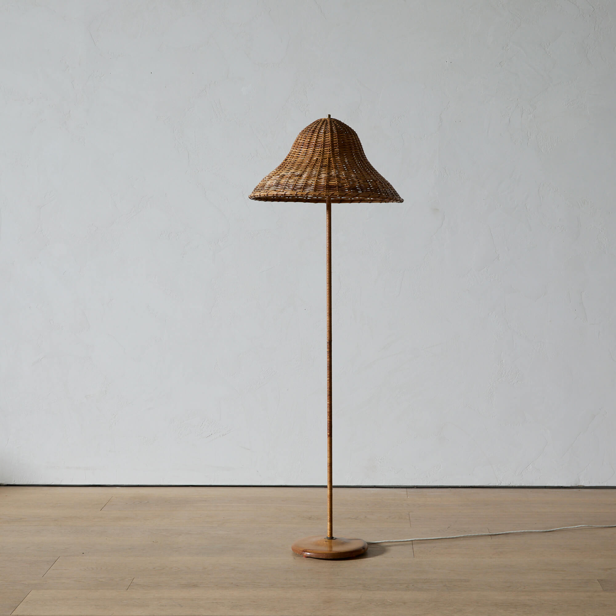 Finnish Rattan Floor Lamp