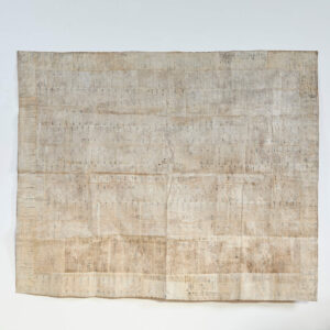 LARGE FLOOR MAT OR ROOM DIVIDER MADE OF LAMINATED, RECYCLED LEDGER PAPER