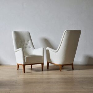 Pair of High-Back Lounge Chairs for Nordiska Kompaniet