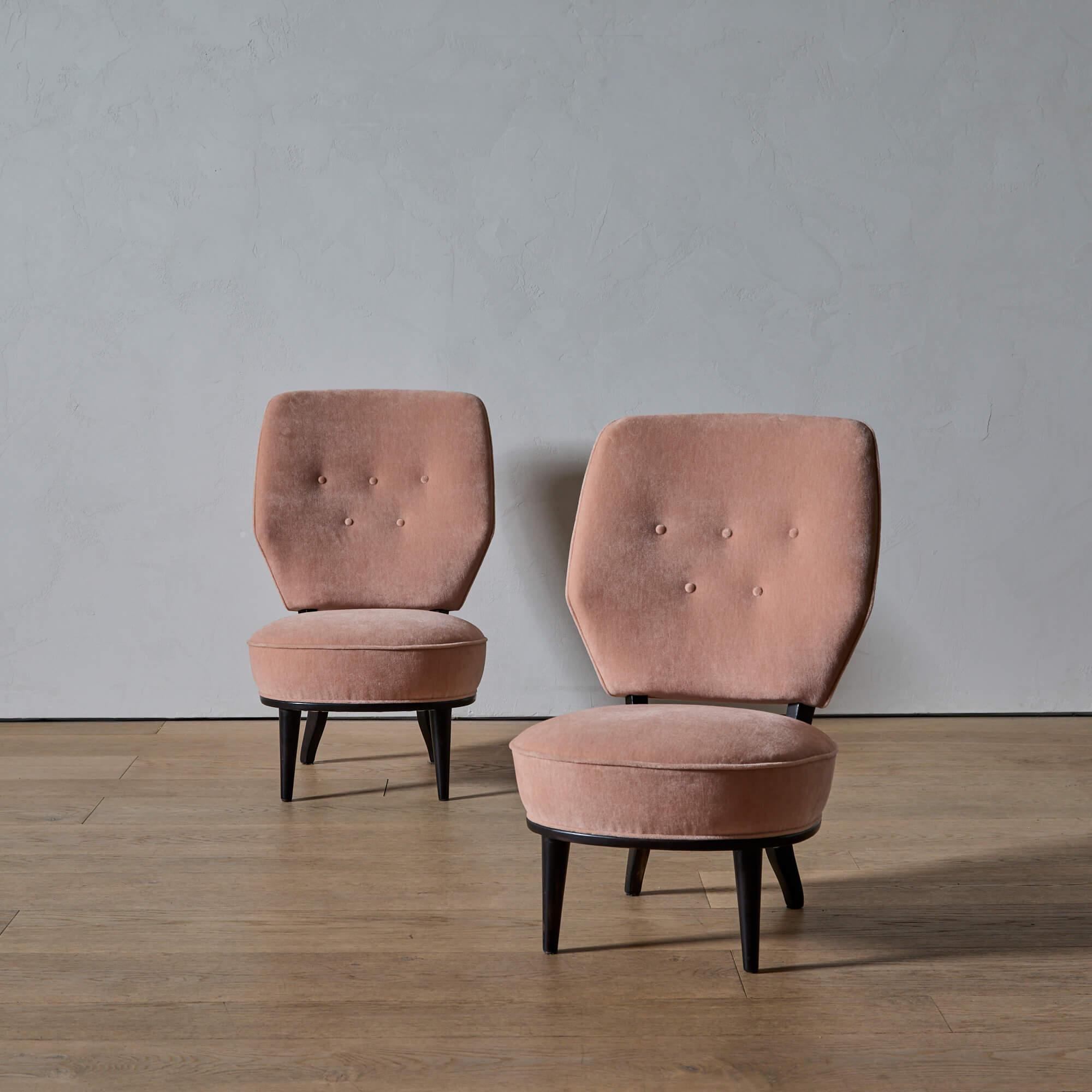Pair of Slipper Chairs by Erik Chambert