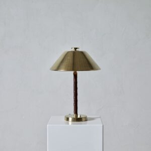 Einar Backstrom Desk Lamp in Brass and Leather