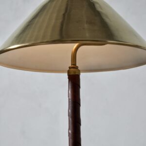 Einar Backstrom Desk Lamp in Brass and Leather