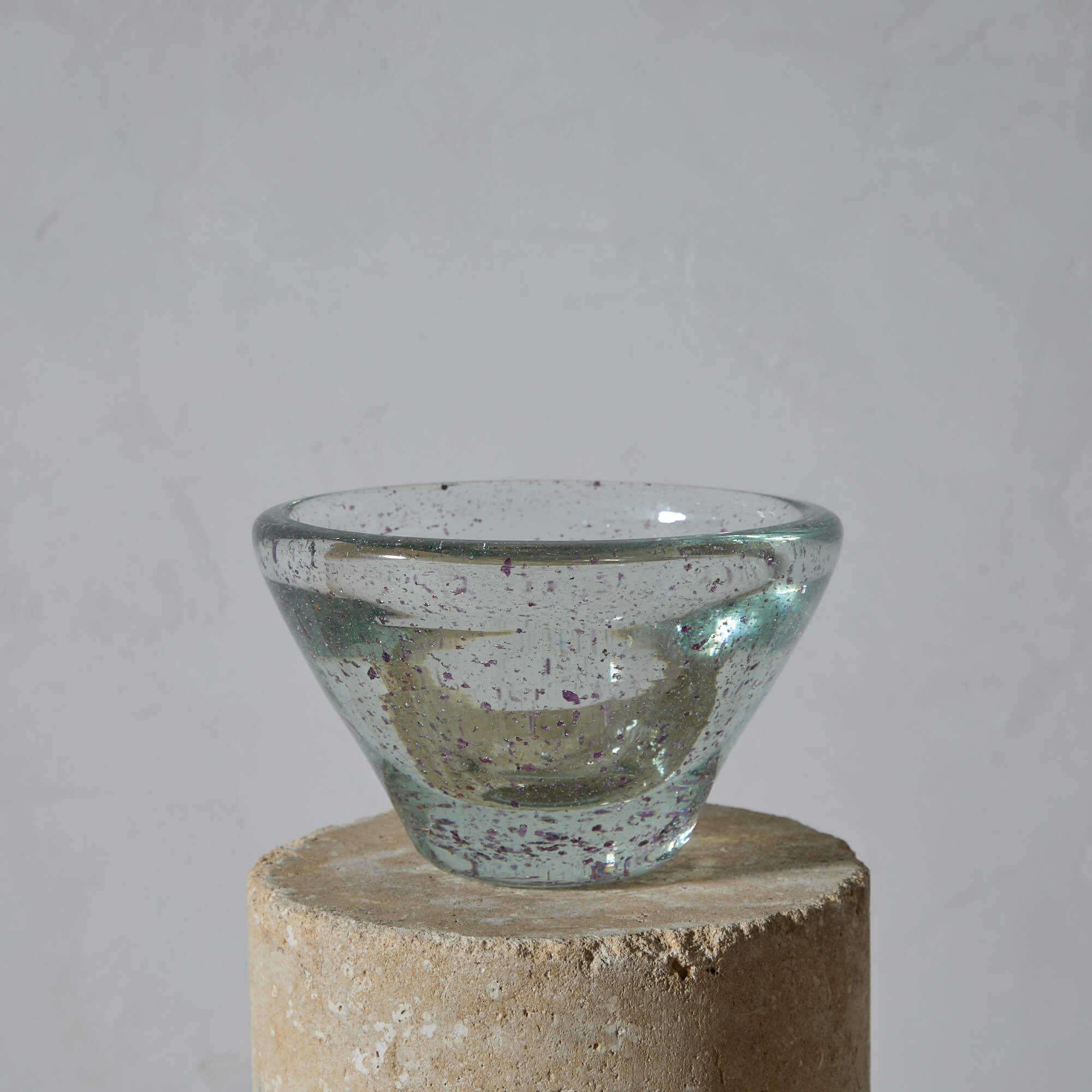 Sculptural Bowl with Violet Inclusions by André Thuret