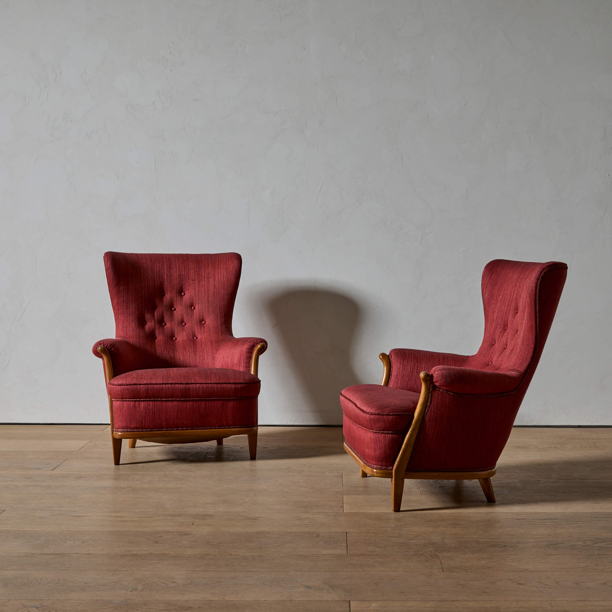 Pair of Wingback Chairs by Gustaf Allert