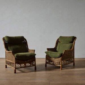 Pair of 'Karen Blixen' Rattan Lounge Chairs by Søren Lund