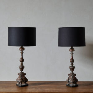 Pair of 17th Century Italian Pricket Lamps