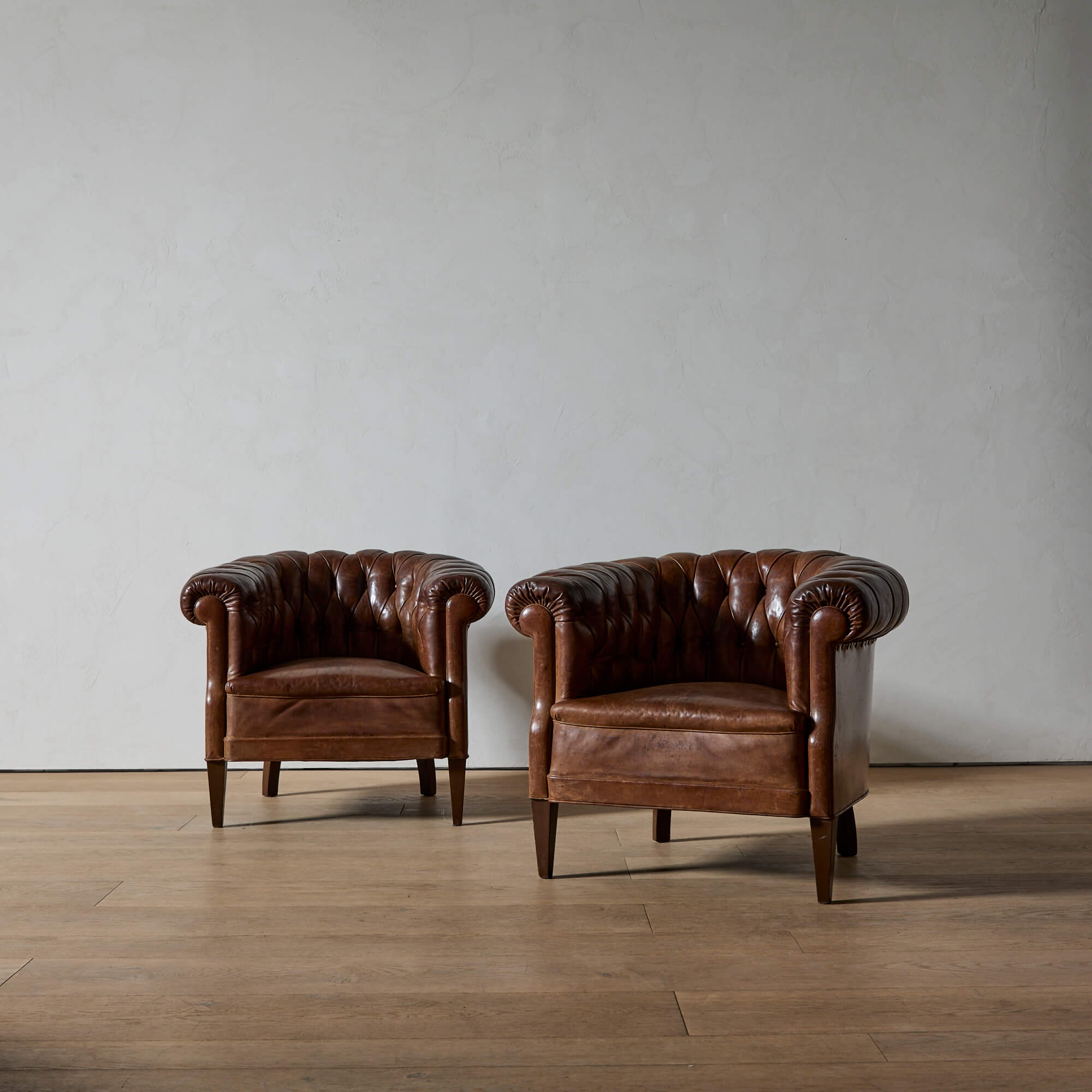 Pair of Vintage Leather Chairs