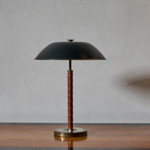 Einar Backstrom Desk Lamp in Brass and Leather