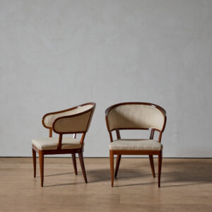 Pair of Mahogany Lounge Chairs by Carl Malmsten