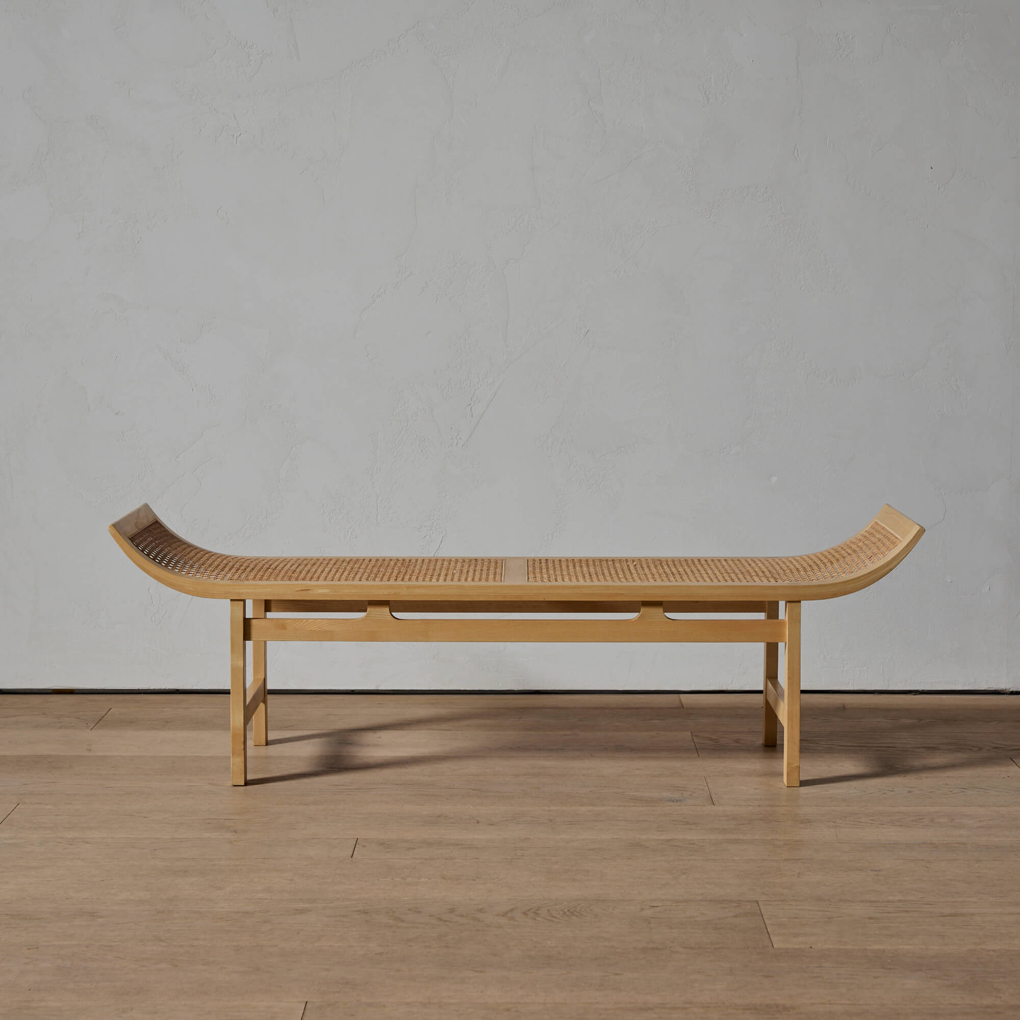Ashwood and Cane Bench by Rud Thygesen