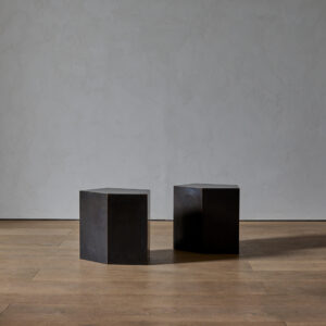Pair of Patinated Bronze Side Tables