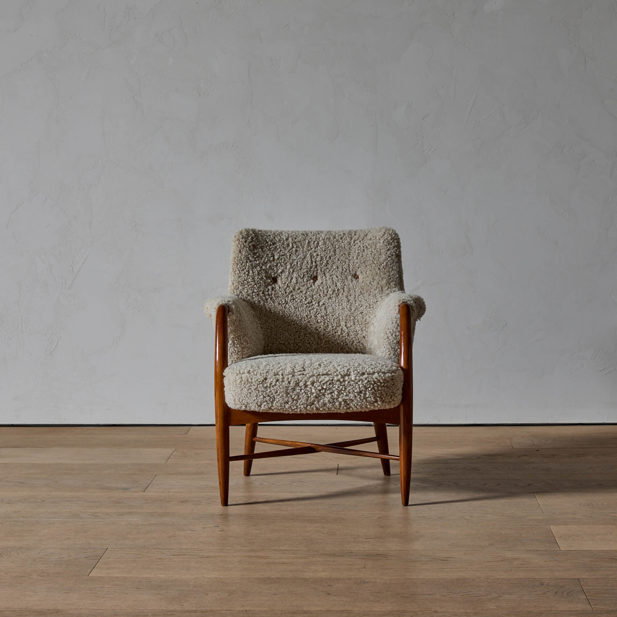 Shearling-covered Armchair by Carin Bryggman - Image 2