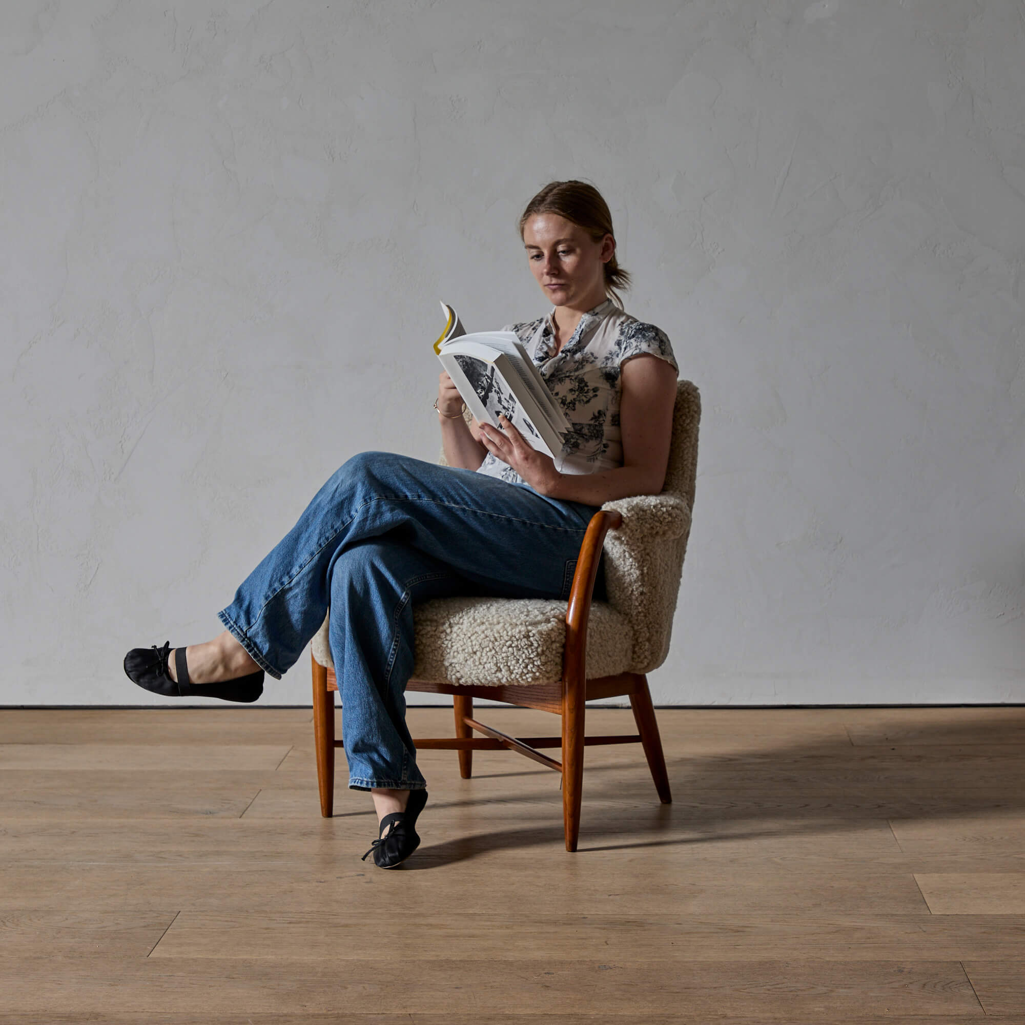Shearling-covered Armchair by Carin Bryggman - Image 8