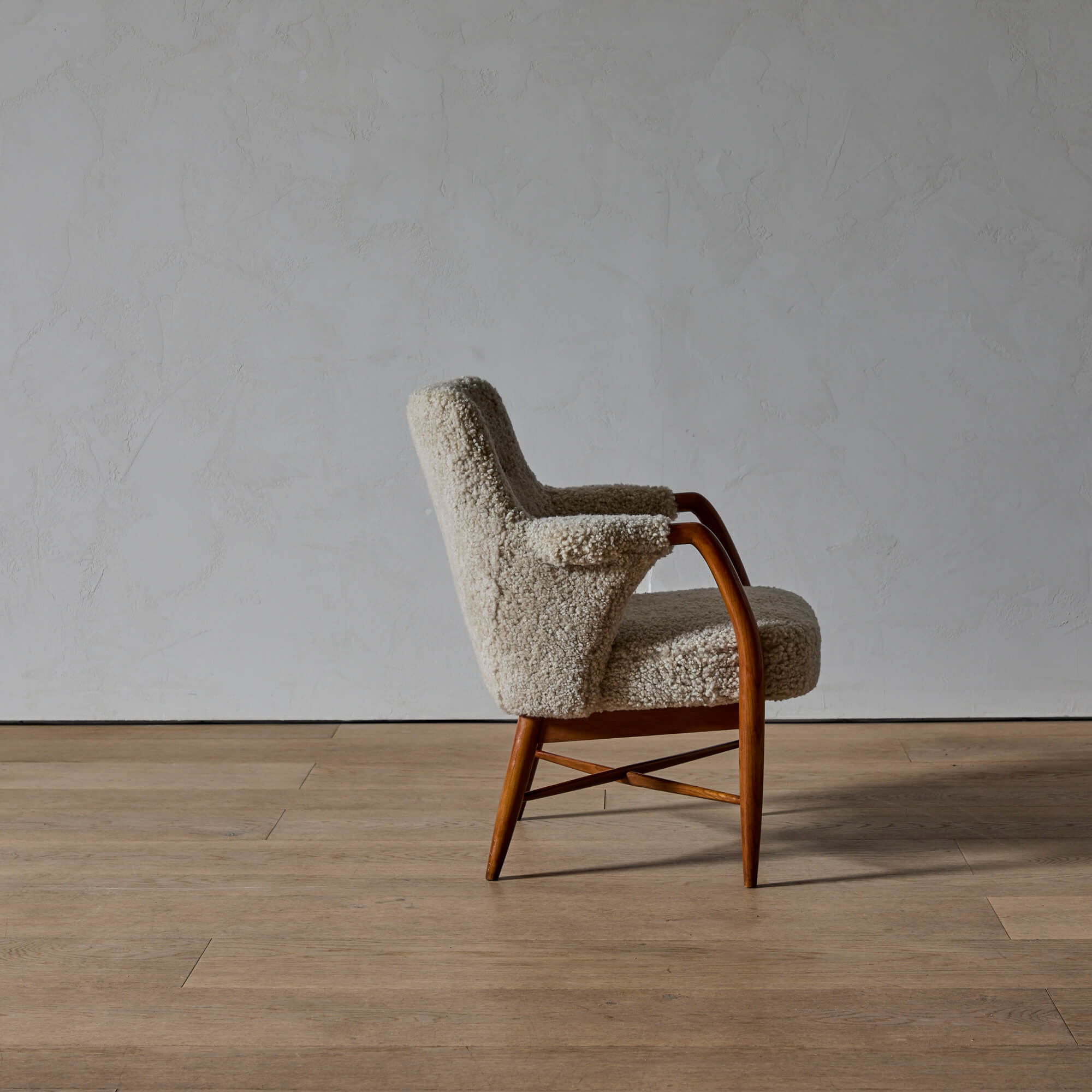 Shearling-covered Armchair by Carin Bryggman - Image 4