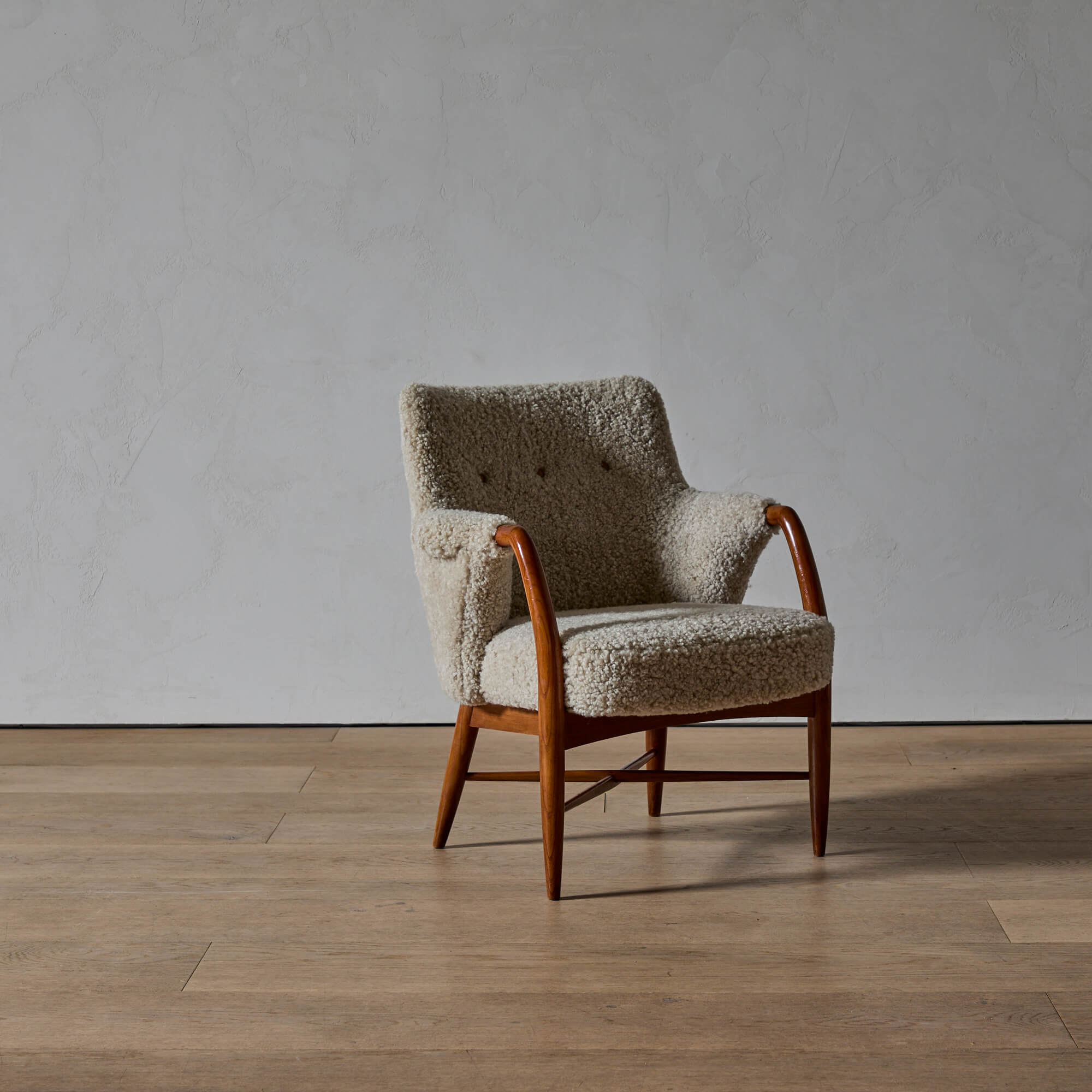 Shearling-covered Armchair by Carin Bryggman - Image 3
