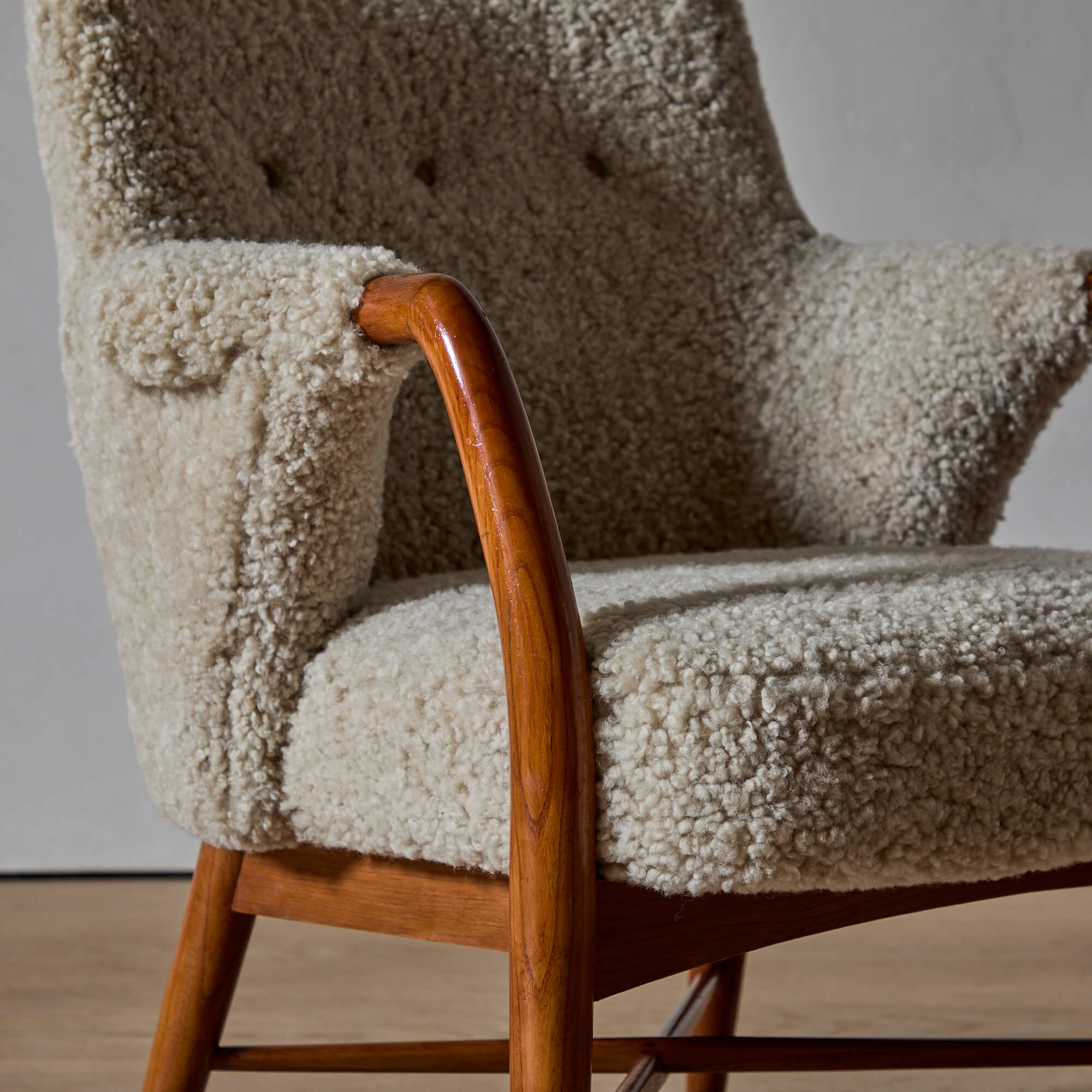 Shearling-covered Armchair by Carin Bryggman - Image 6