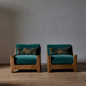 Pair of Low Belgian Lounge Chairs