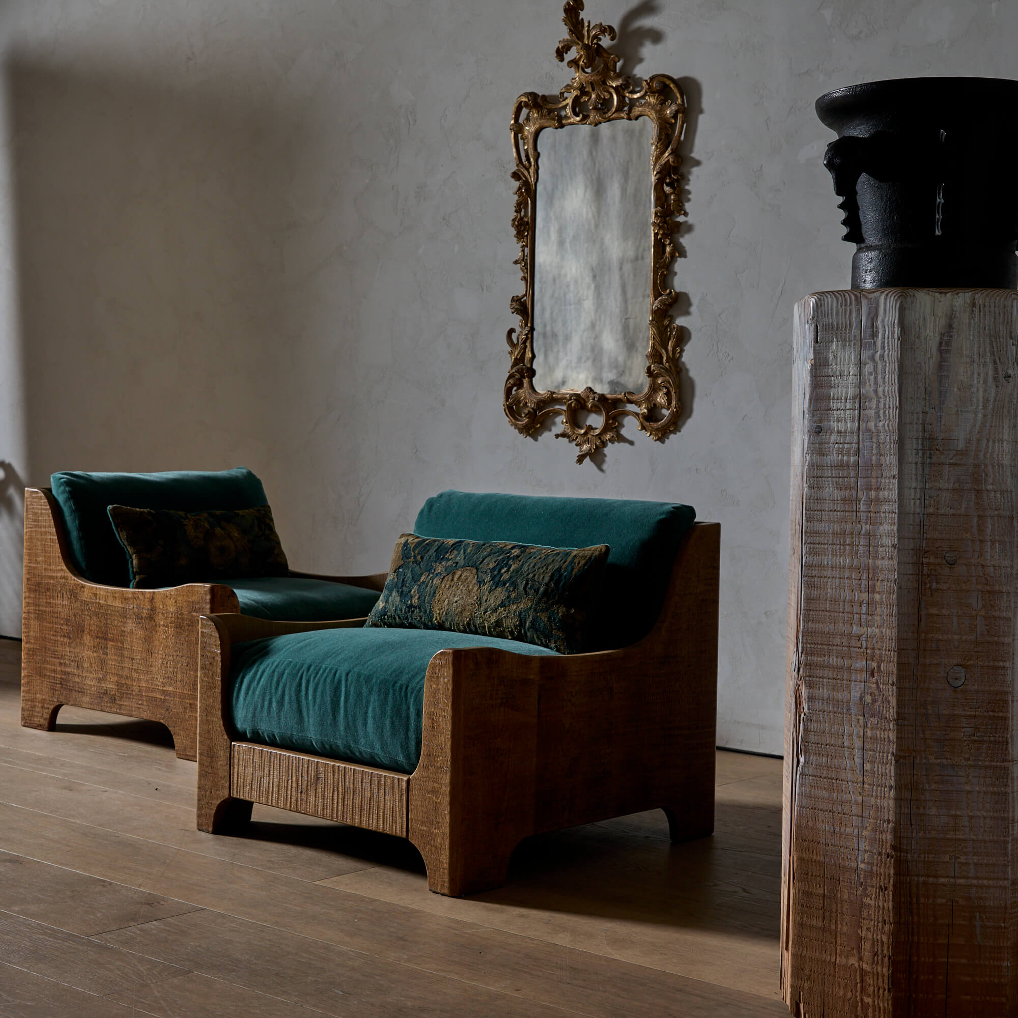 Pair of Low Belgian Lounge Chairs - Image 2