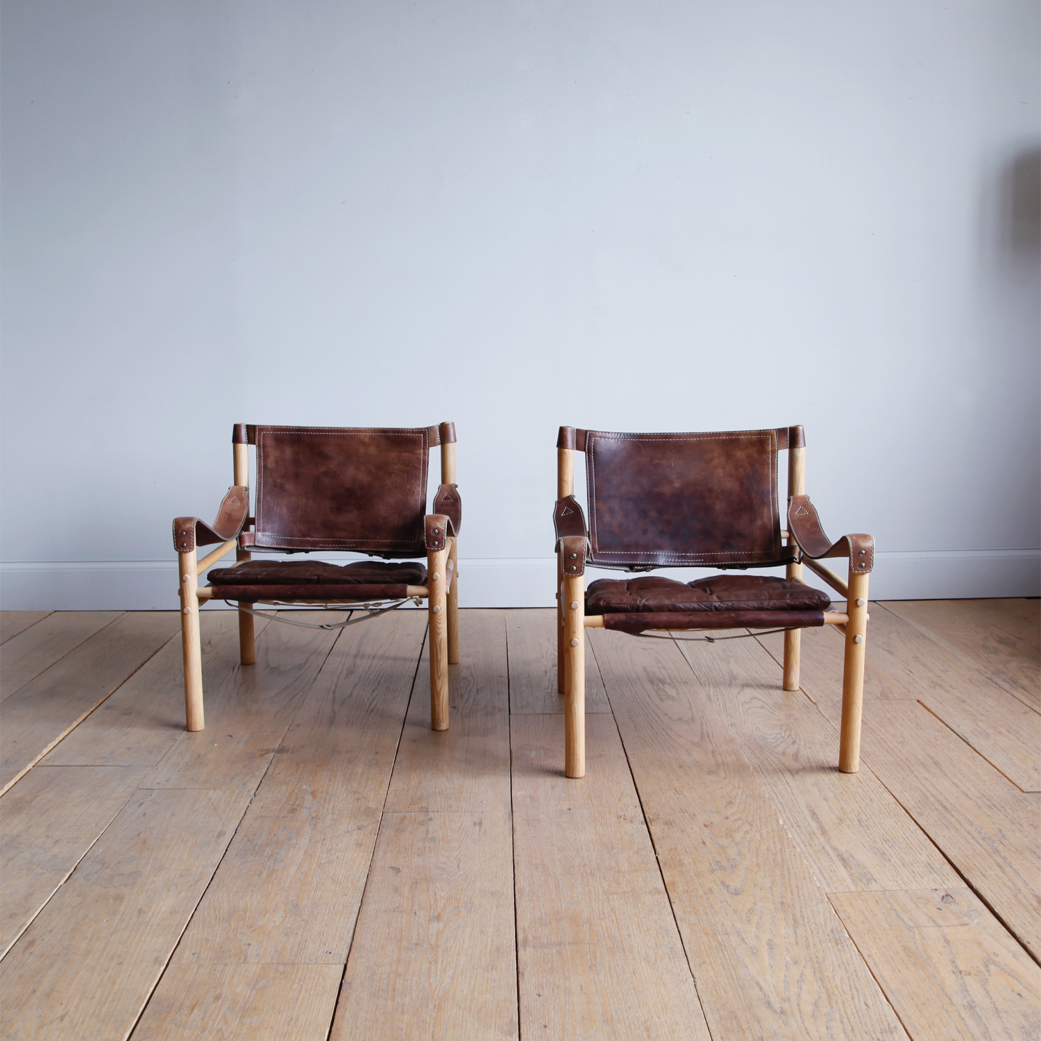 Pair of Arne Norell "Scirocco" Safari Chairs