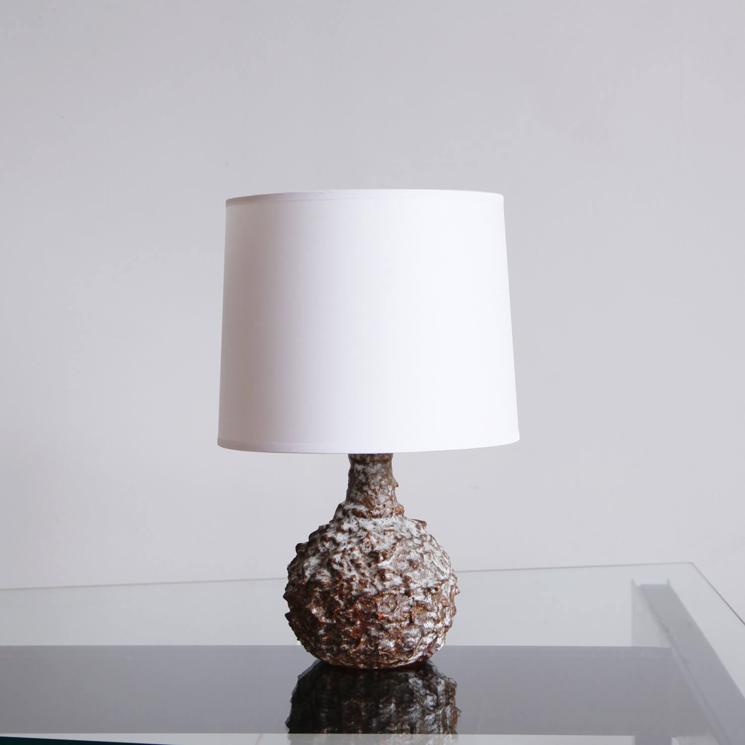 Danish Modern Glazed Earthenware Desk Lamp