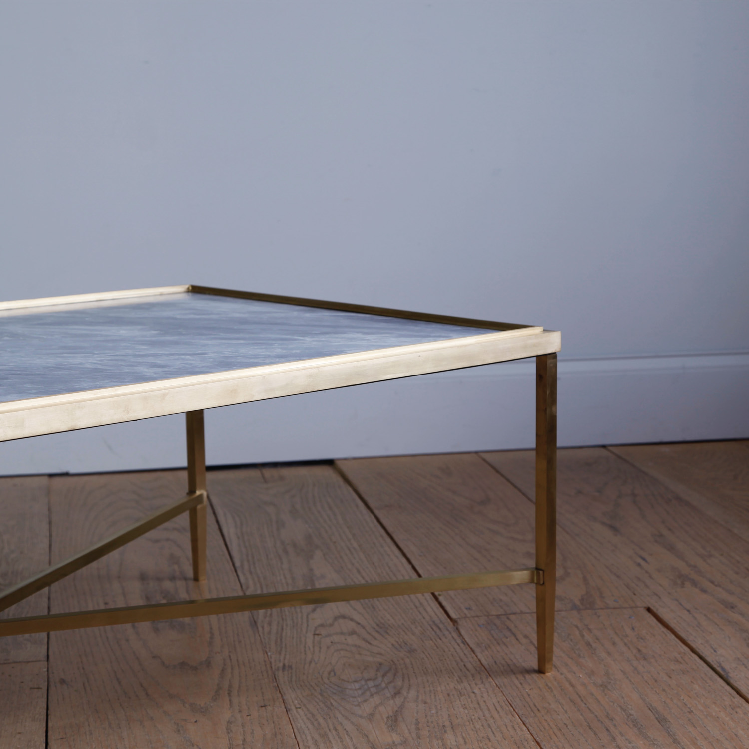 The Daedalus Table in Brass and Stone by Lawton Mull