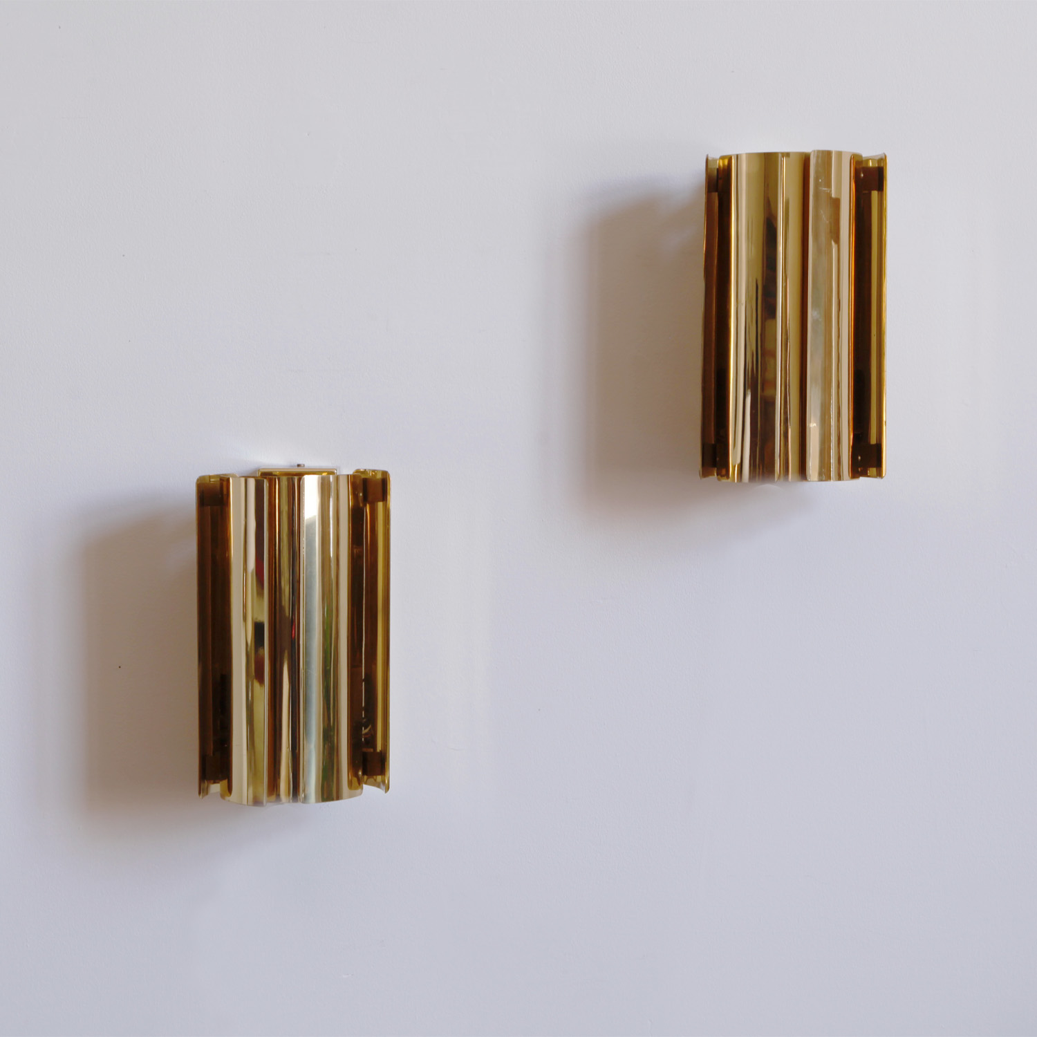 Pair of Brass 1980s Fagerhult Sconces