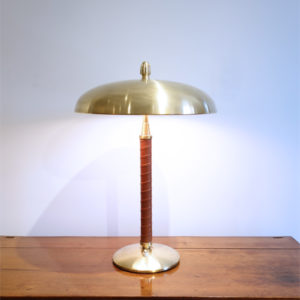 Brass and Leather lamp