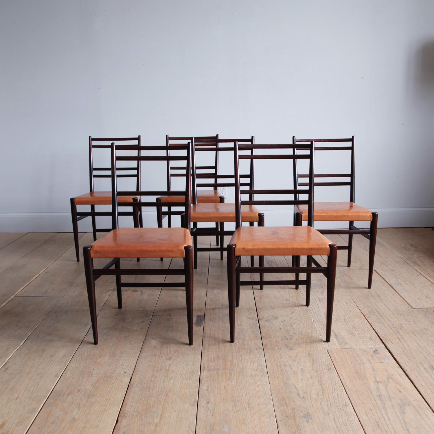 Set of Six Swedish Mid-20th Century Dining Chairs