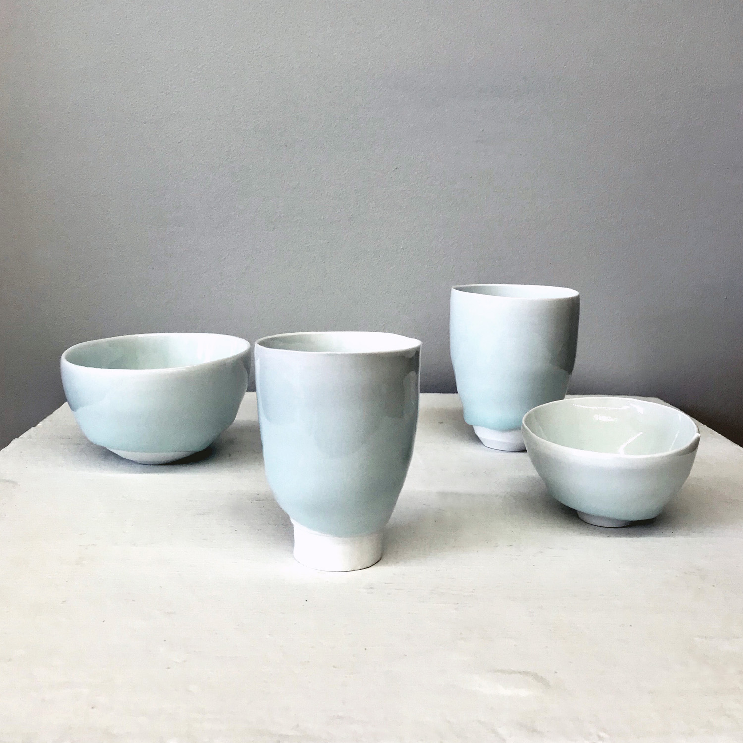 A group of ceramic tableware by Kato Tsubusa